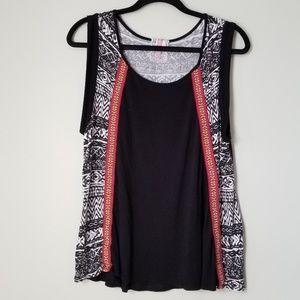 Mauve Tank Top with embroidery size XL